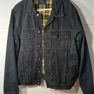 Triot Mens Trucker Denim Black Jacket